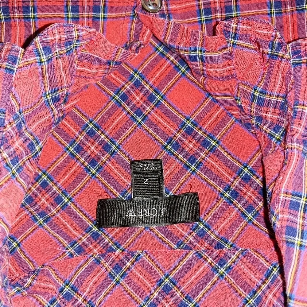 J. Crew Red Plaid Tunic 2